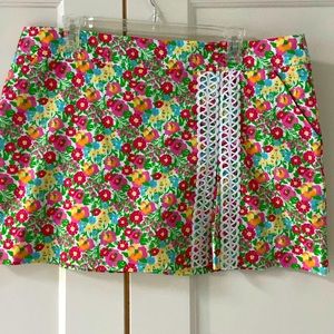 Lilly Pulitzer Jarvey Mini Garden By The Sea Lace Trim Skort